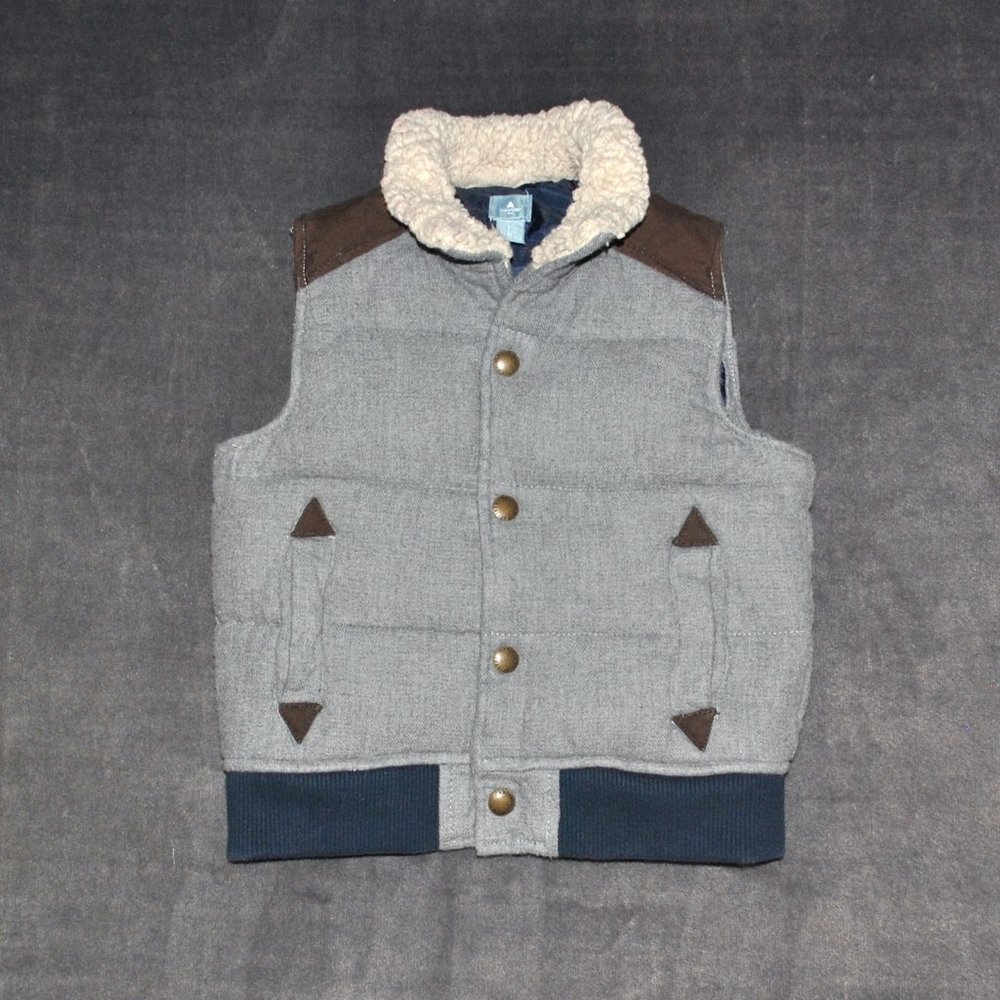 baby Gap Boys Gray Puffy Vest Size 2